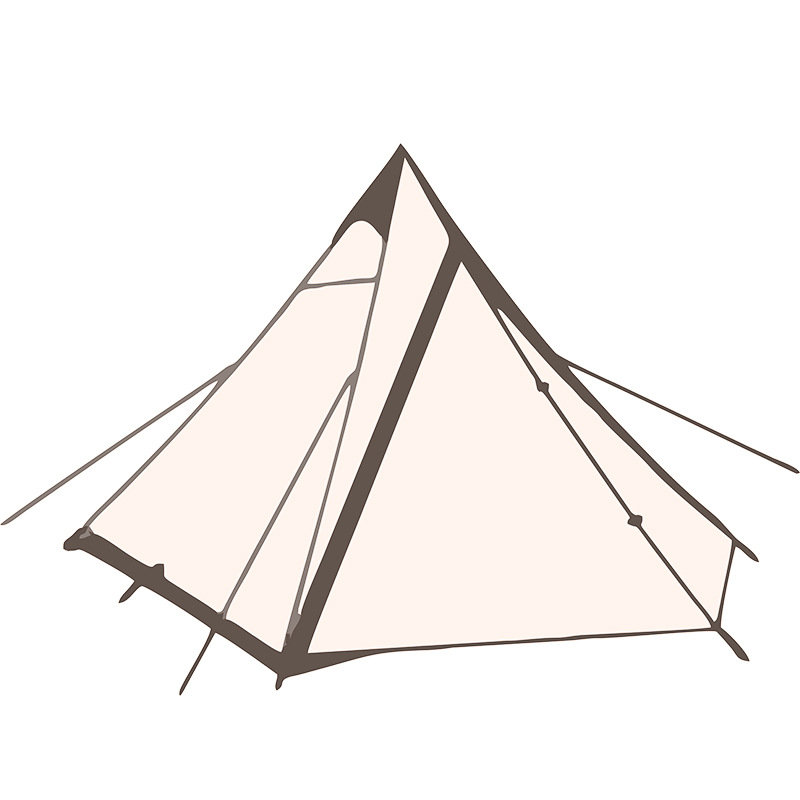 Tenda piramida tahan hujan India berkemah ringan