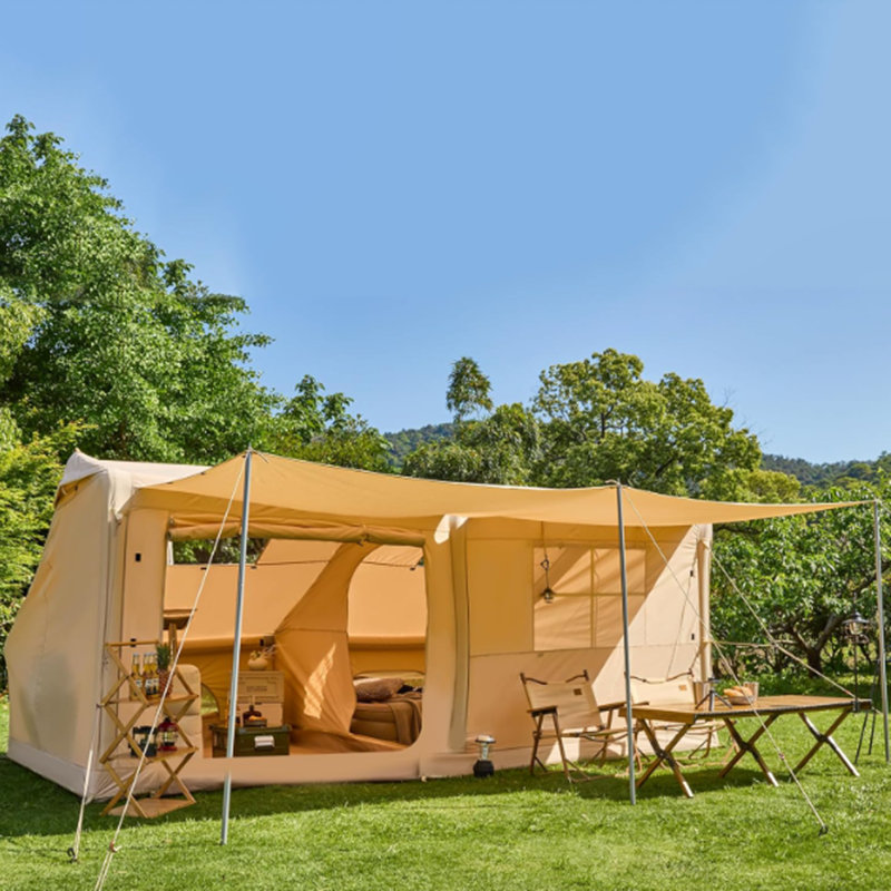 12 m² satu kamar tidur satu ruang tamu tenda tiup
