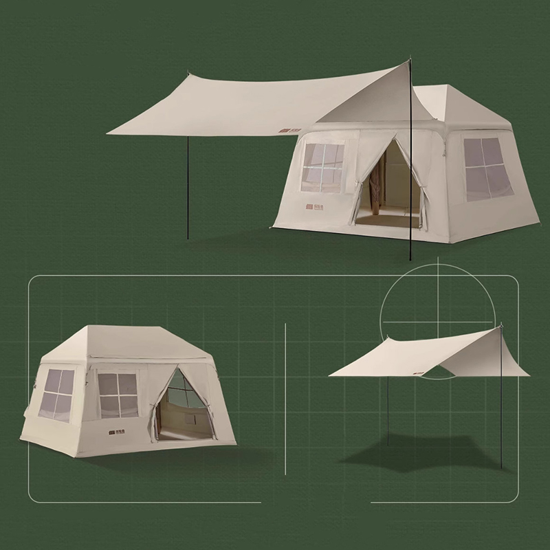 Tenda tiup dengan kanopi
