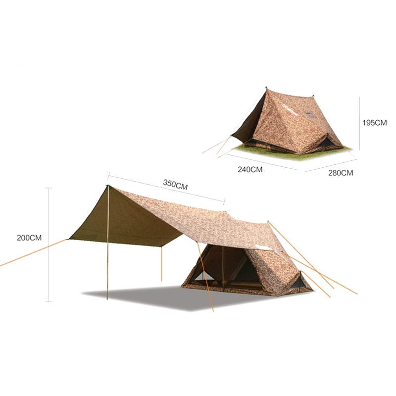 Tenda berkemah kamuflase outdoor