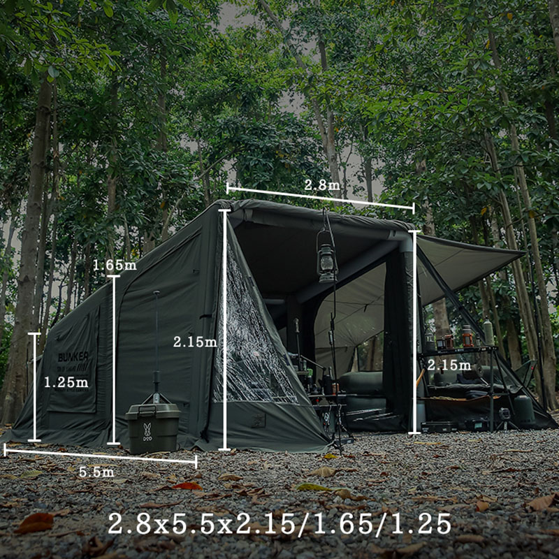 Tenda tiup berkemah gaya militer luar ruangan